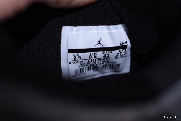 4 Black Retro Jordan Laser Air CI1184-001 0810